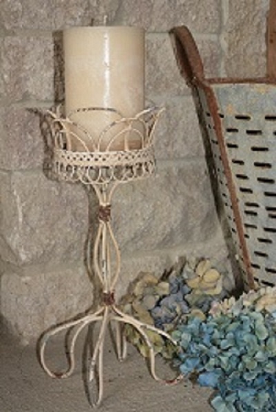 Vintage-style Cream Candle Holder - Originally $29.95
